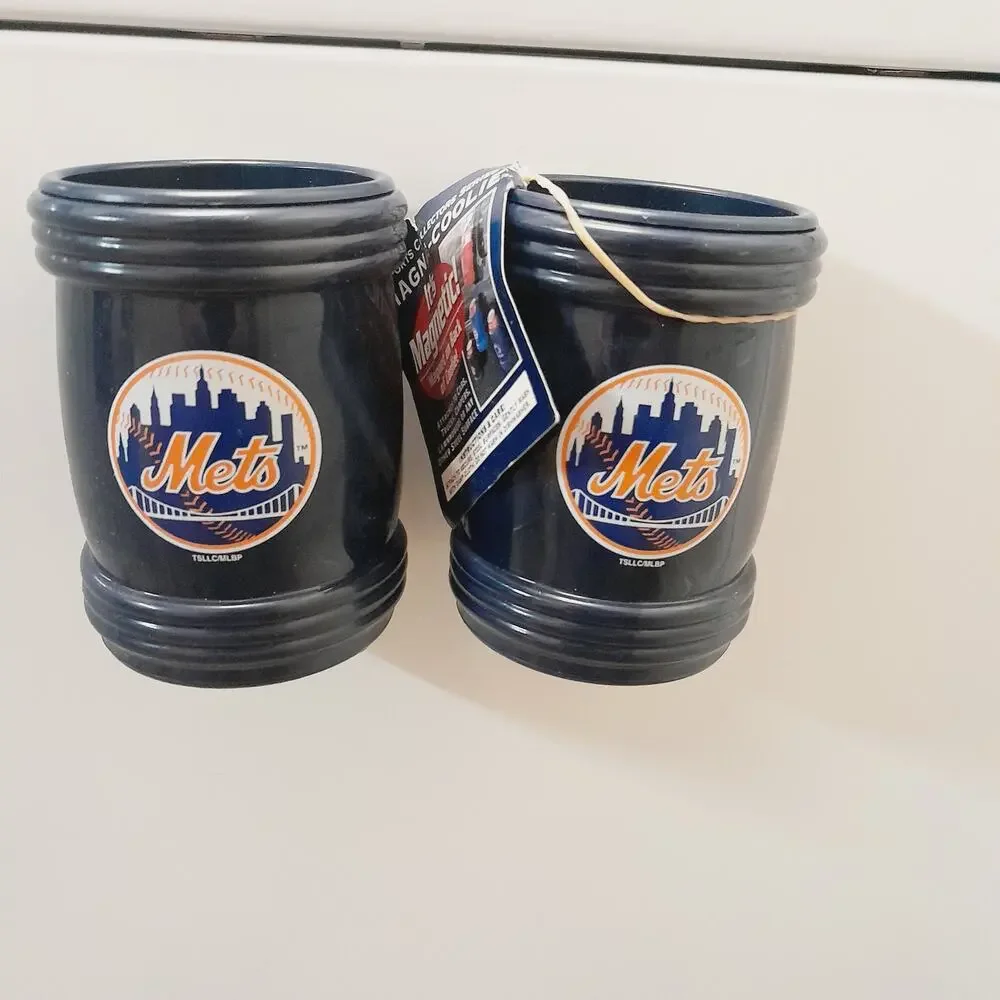 MLB New York Mets (2) Magnetic Bottle Koozie Coozie  Tailgating New Boat